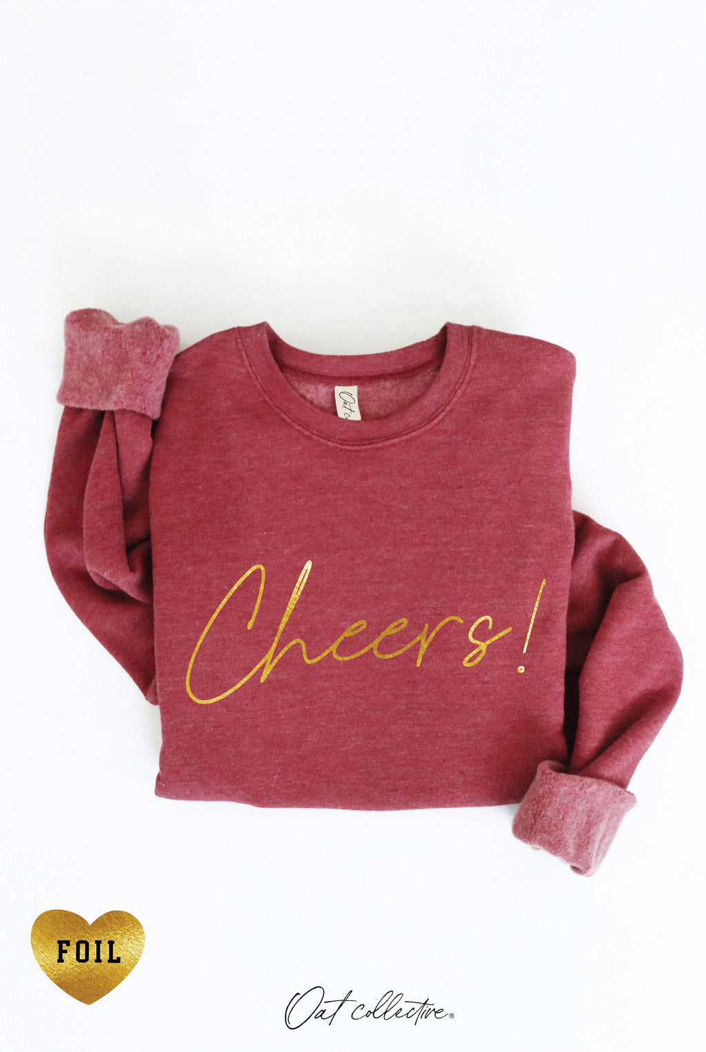 CHEERS! FOIL  Graphic Sweatshirt
