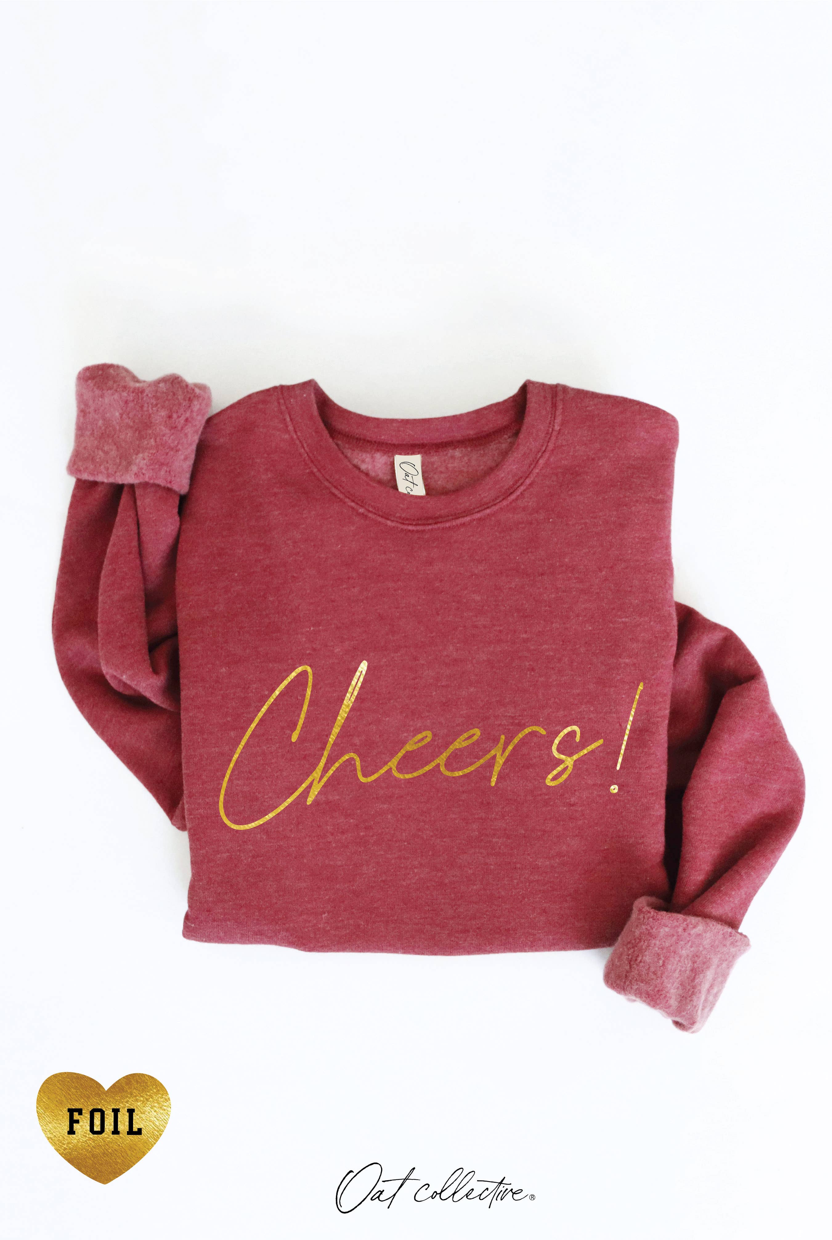 CHEERS! FOIL  Graphic Sweatshirt