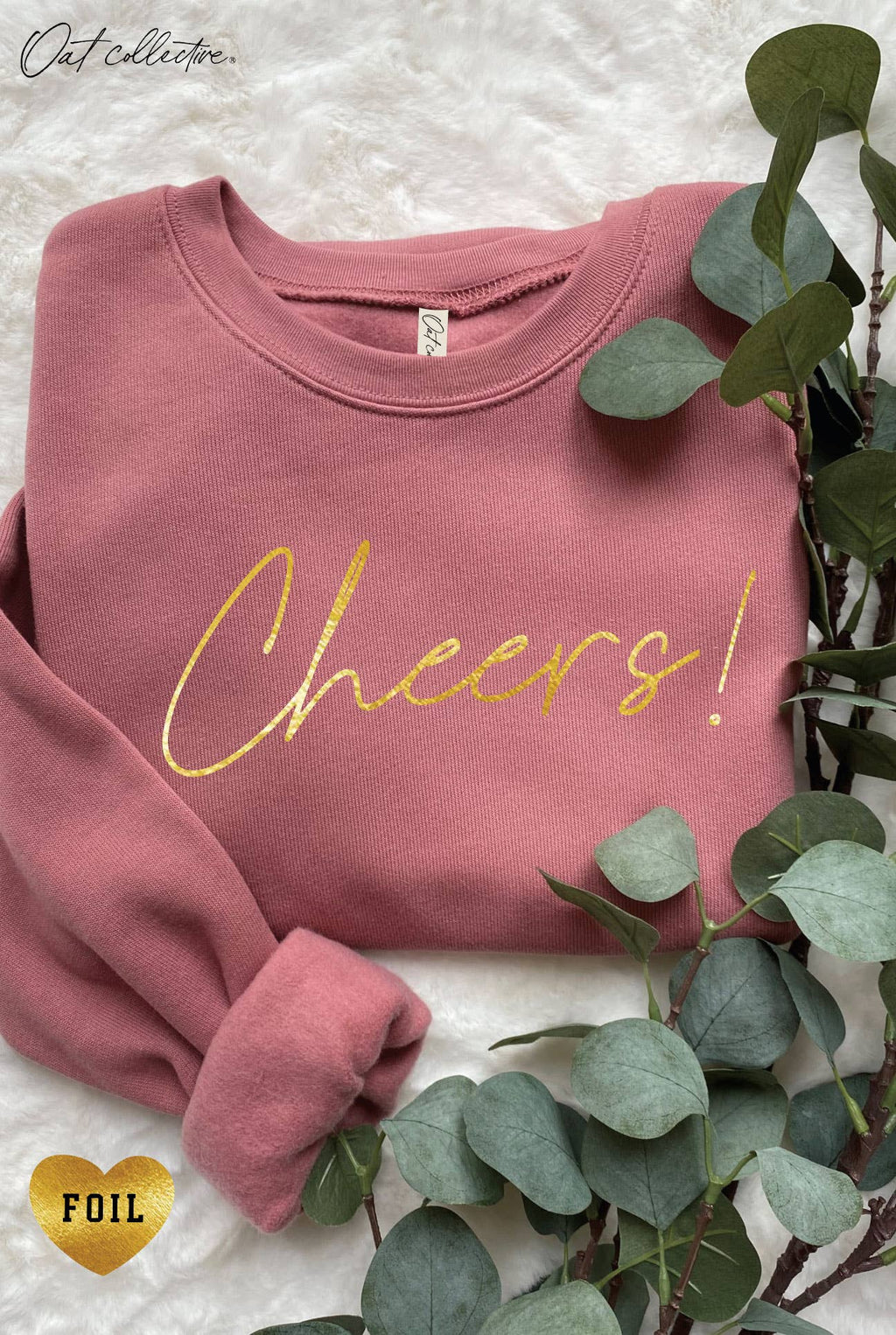 CHEERS! FOIL  Graphic Sweatshirt