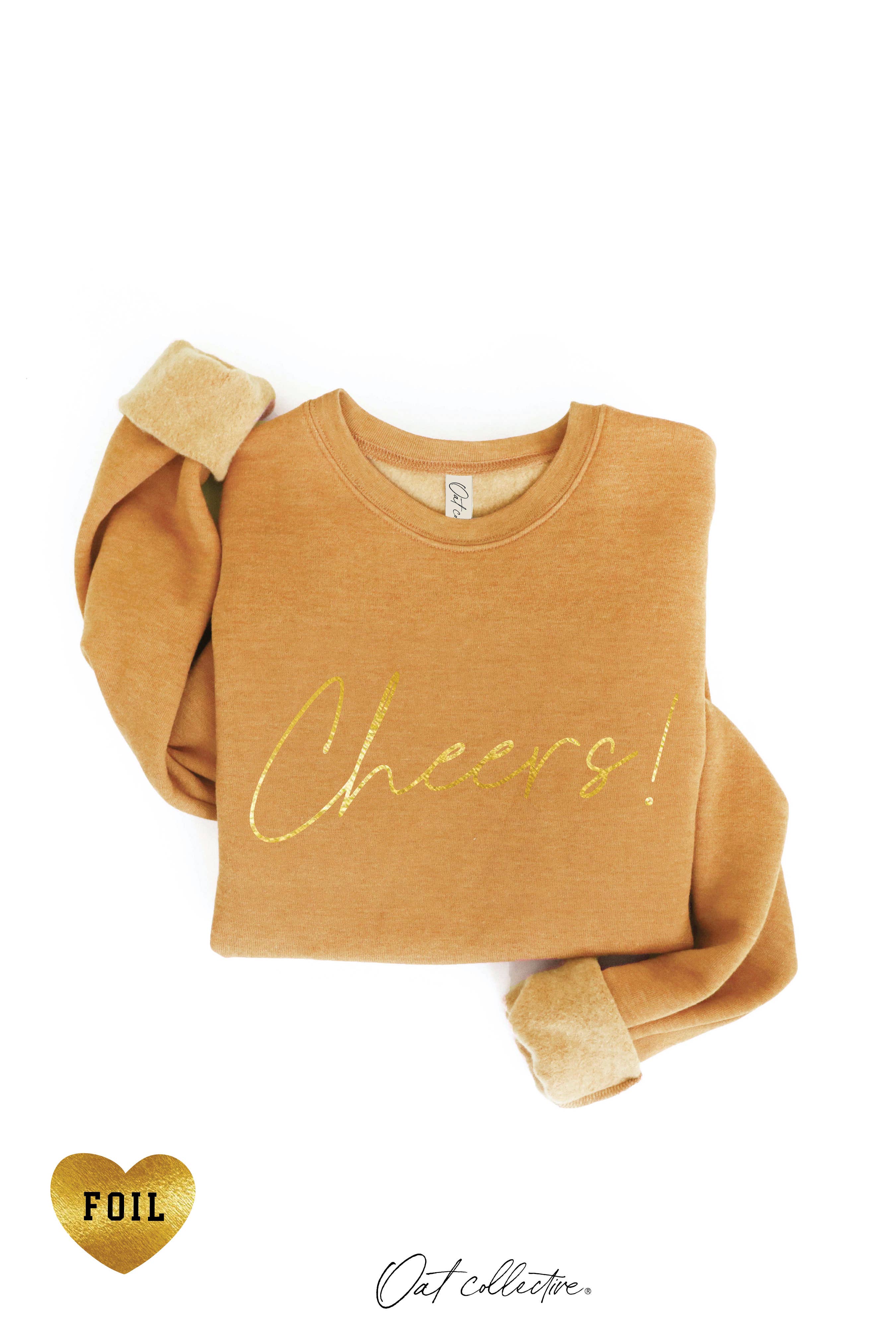 CHEERS! FOIL  Graphic Sweatshirt