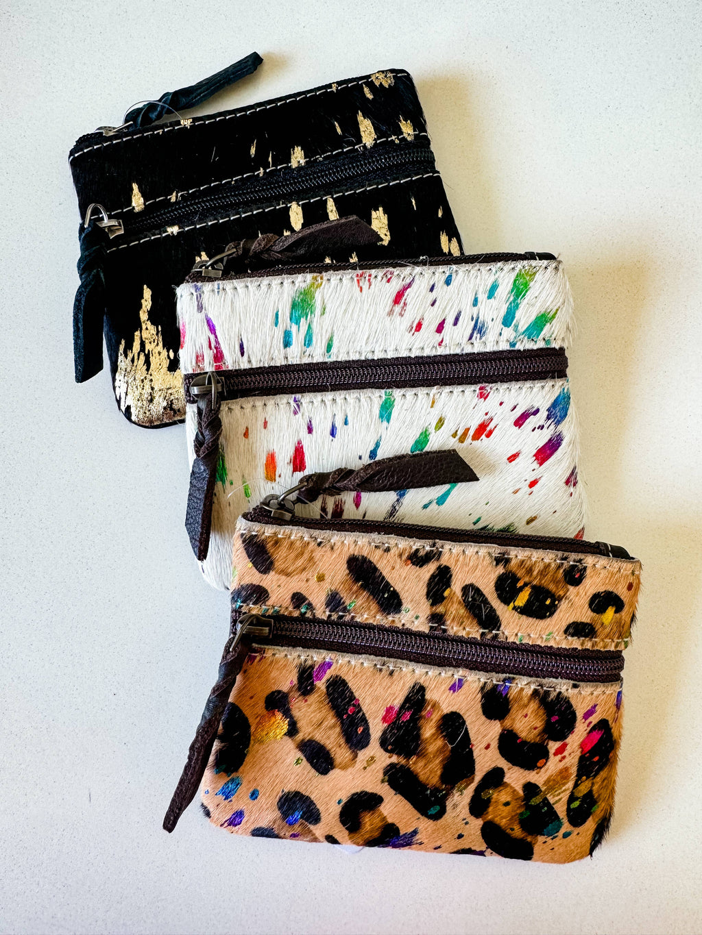 Western Cowhide Coin Money Pouch