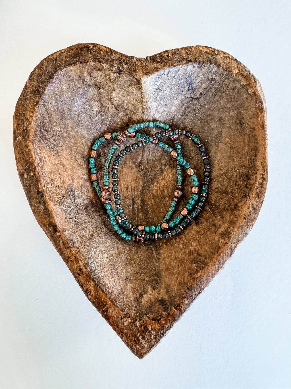 Navajo Style Pearl Stackable Bracelet Set