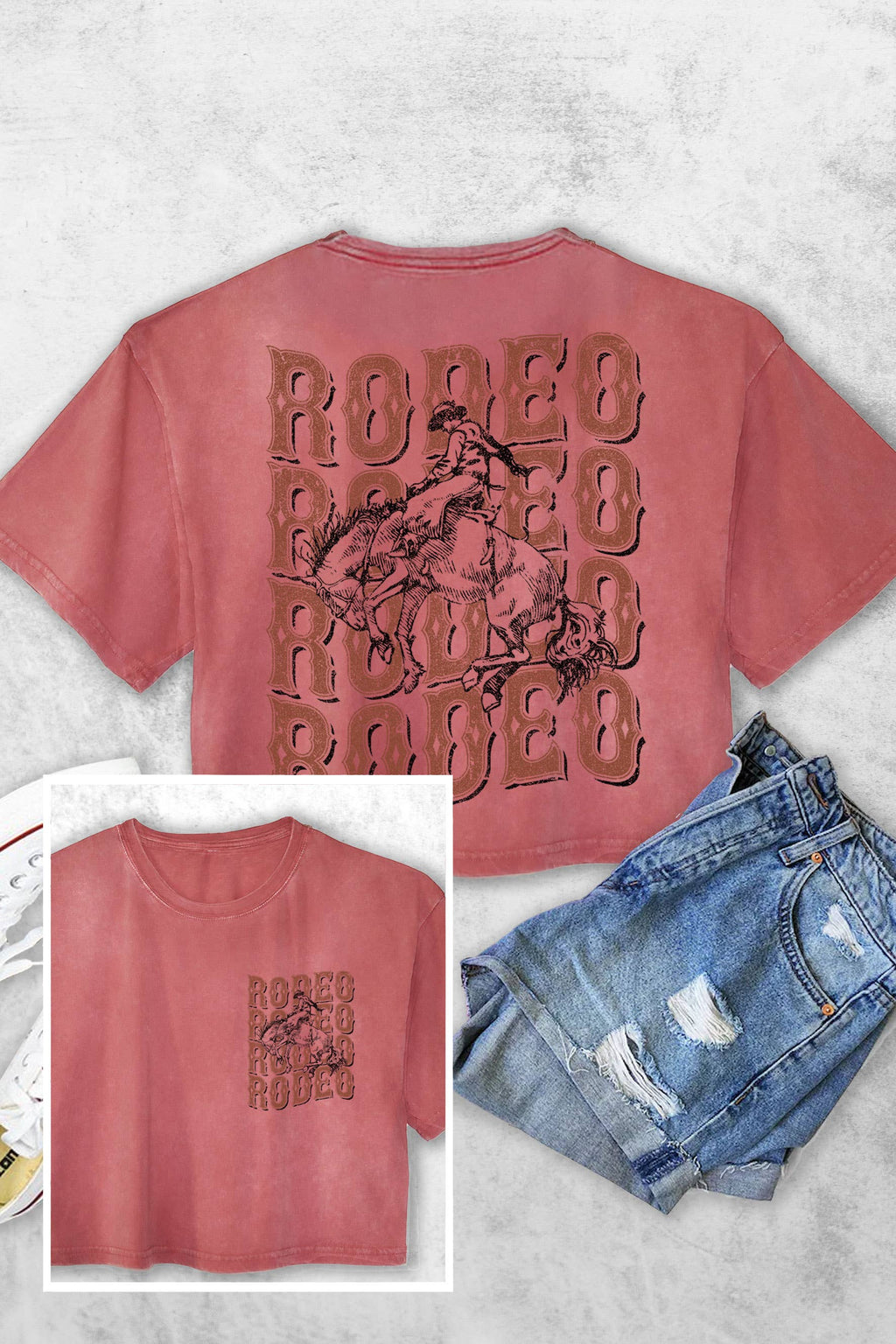 Rodeo Cowboy F&b Women's Vintage Graphic Crop Top